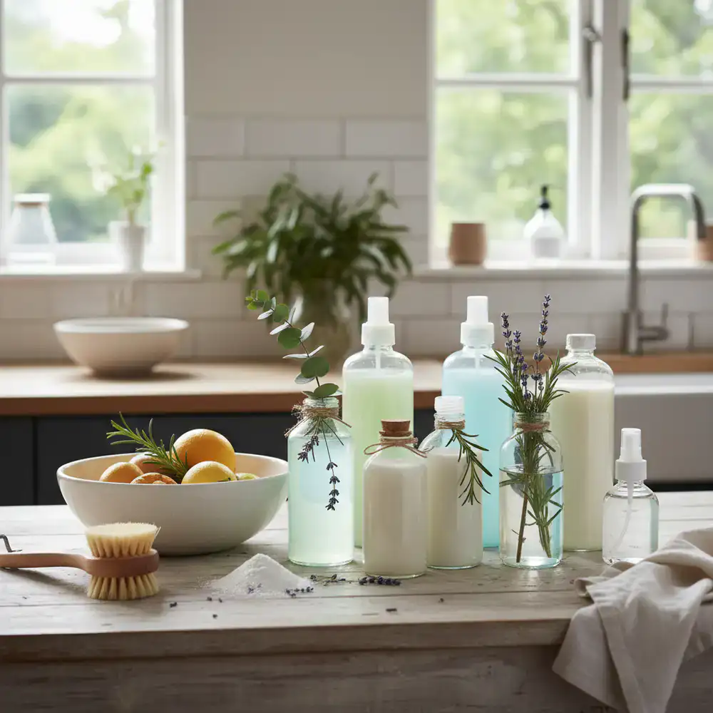 Natural plant-based cleaning supplies